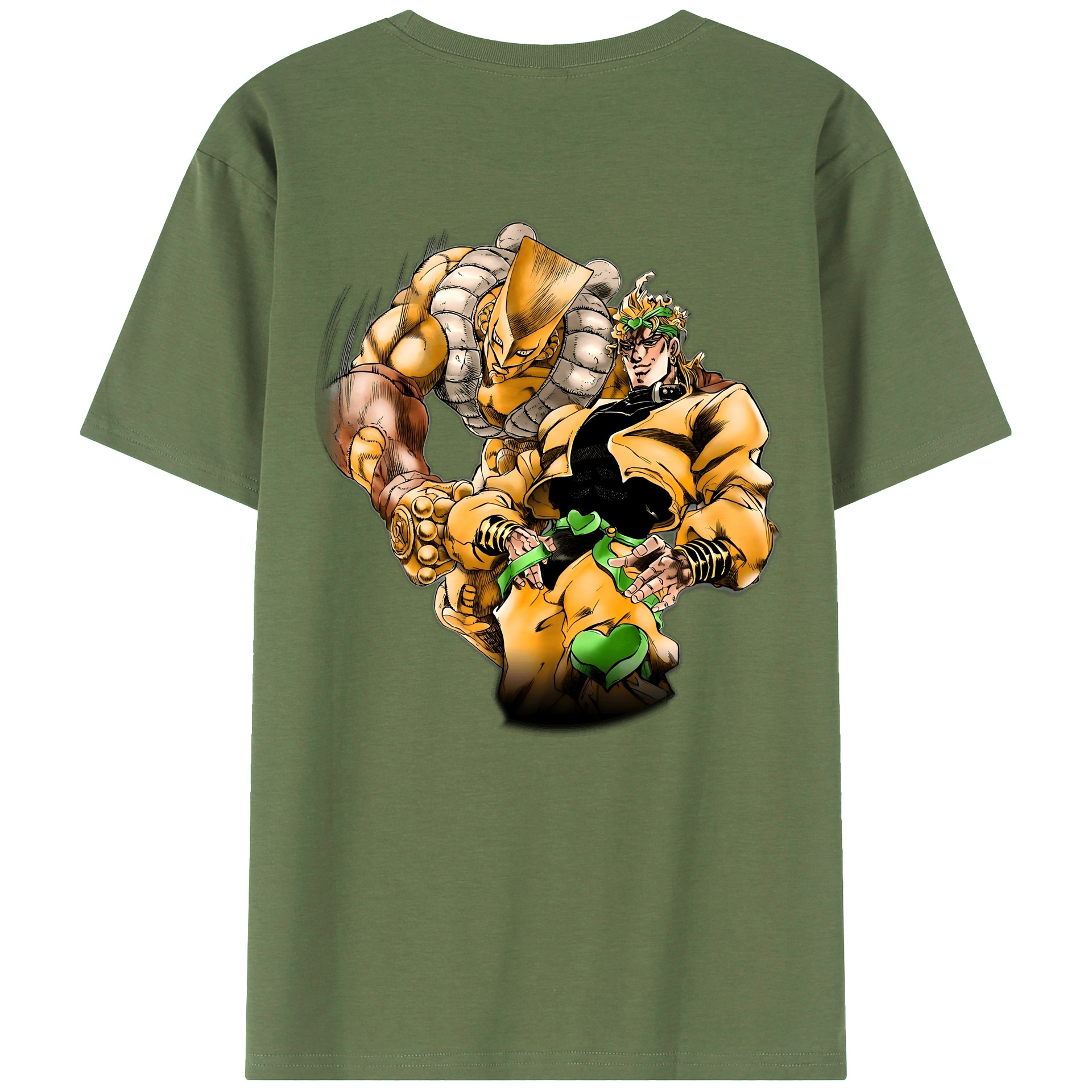 （画像用） ジョジョの奇妙な冒険 ディオ?ブランドー JoJo's Bizarre Adventure Dio Brando 綿100％ メンズ半袖Tシャツ（バックプリント） 通気性